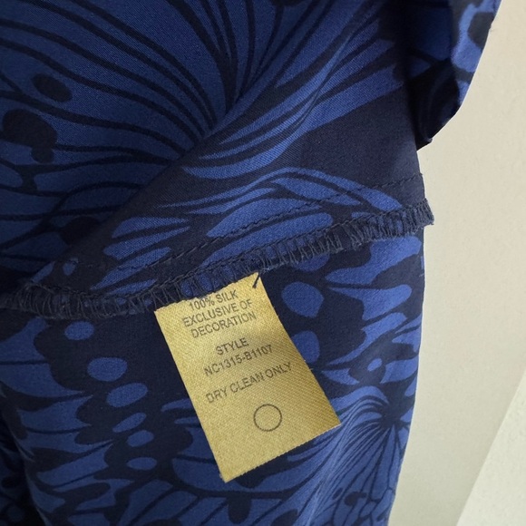 presley skye Nordstrom women’s 100% silk belted butterfly print dress SMALL 4 6 - Picture 8 of 9